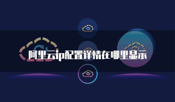 阿里云ip配置详情在哪里显示