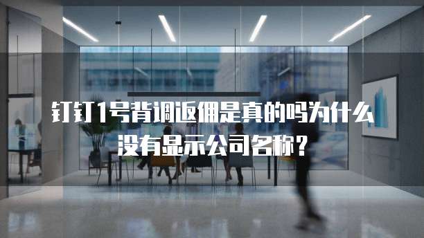 钉钉1号背调返佣是真的吗为什么没有显示公司名称？