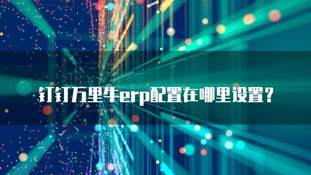 钉钉万里牛erp配置在哪里设置?
