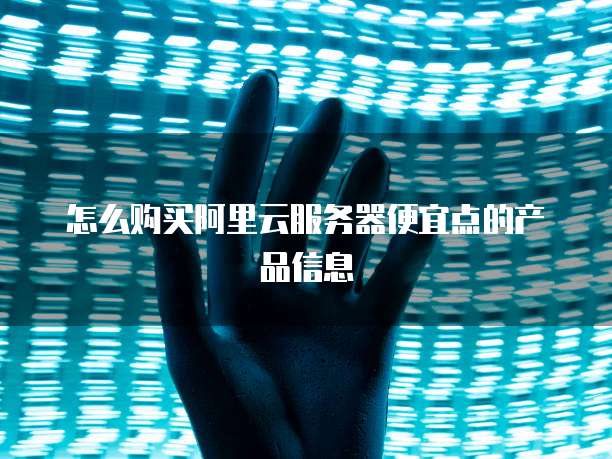 怎么购买阿里云服务器便宜点的产品信息