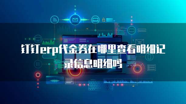 钉钉erp代金券在哪里查看明细记录信息明细吗