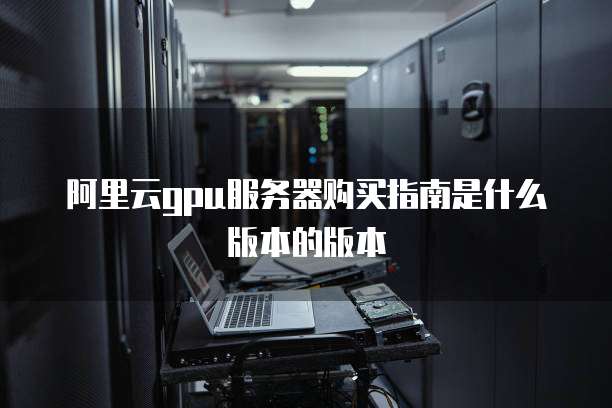 阿里云gpu服务器购买指南是什么版本的版本