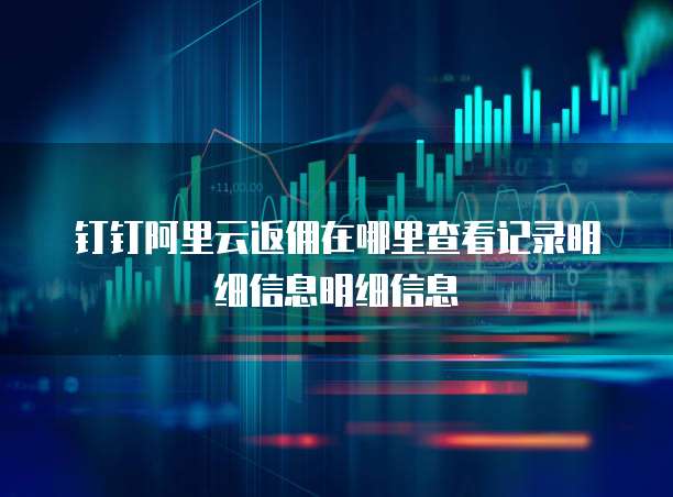 钉钉阿里云返佣在哪里查看记录明细信息明细信息