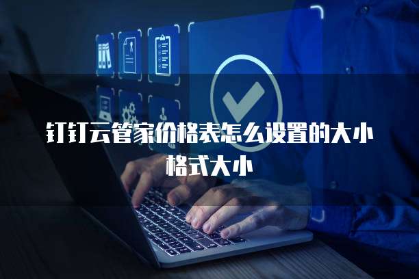 钉钉云管家价格表怎么设置的大小格式大小