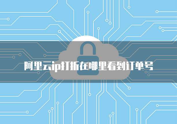 阿里云ip打折在哪里看到订单号