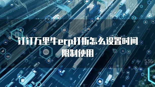 钉钉万里牛erp打折怎么设置时间限制使用