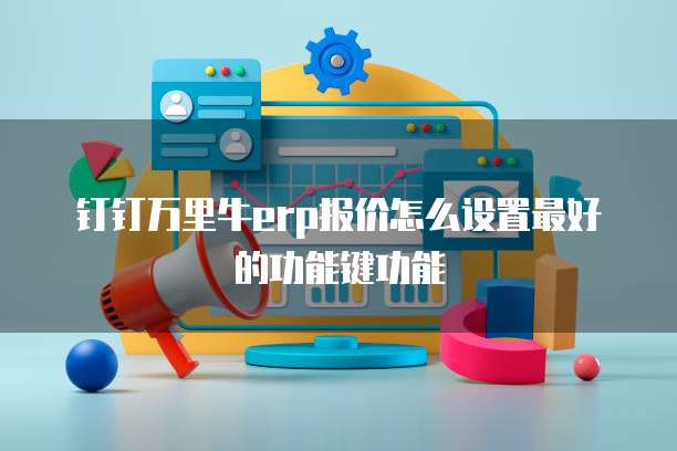 钉钉万里牛erp报价怎么设置最好的功能键功能