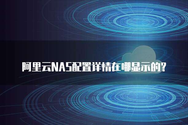 阿里云NAS配置详情在哪显示的？