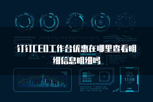 钉钉CEO工作台优惠在哪里查看明细信息明细吗