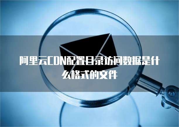 阿里云CDN配置目录访问数据是什么格式的文件