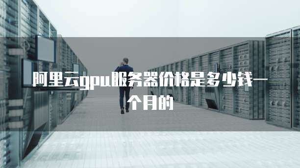 阿里云gpu服务器价格是多少钱一个月的