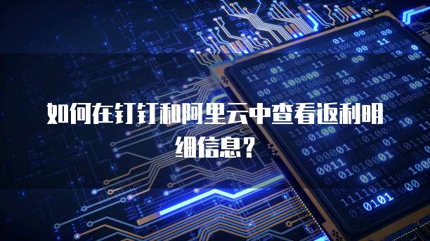 如何在钉钉和阿里云中查看返利明细信息？