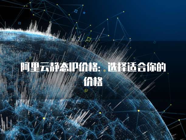 阿里云静态IP价格：选择适合你的价格