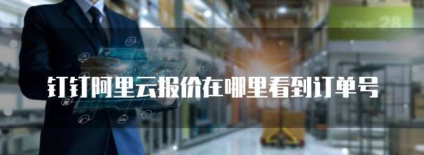 钉钉阿里云报价在哪里看到订单号