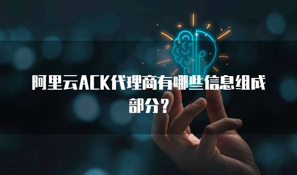 阿里云ACK代理商有哪些信息组成部分?