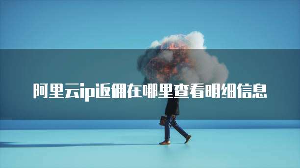 阿里云IP返佣在哪里查看明细信息