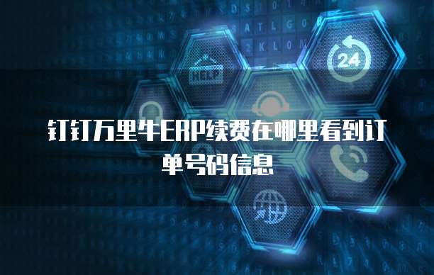 钉钉万里牛ERP续费在哪里看到订单号码信息