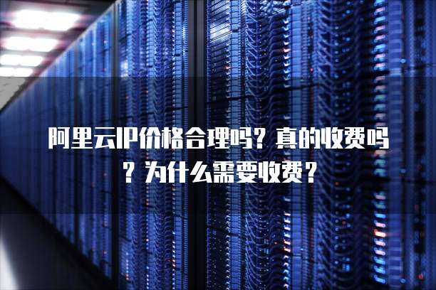 阿里云IP价格合理吗?真的收费吗?为什么需要收费?