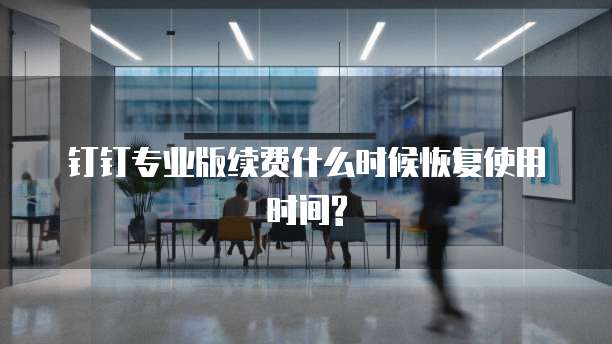 钉钉专业版续费什么时候恢复使用时间?