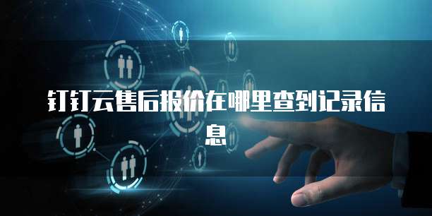 钉钉云售后报价在哪里查到记录信息