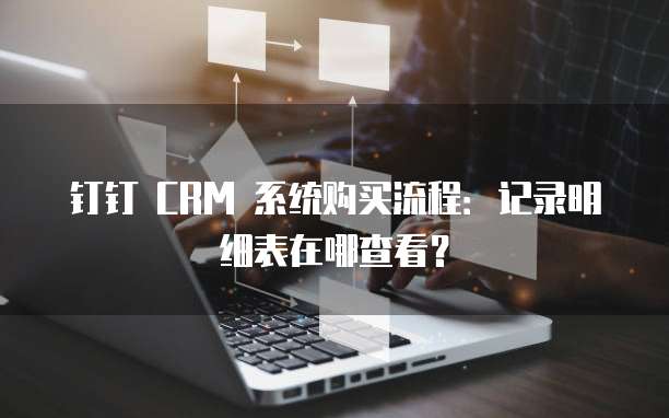 钉钉 CRM 系统购买流程：记录明细表在哪查看？