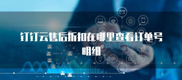 钉钉云售后折扣在哪里查看订单号明细