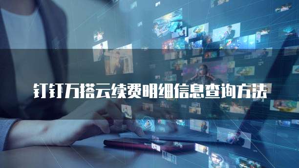 钉钉万搭云续费明细信息查询方法
