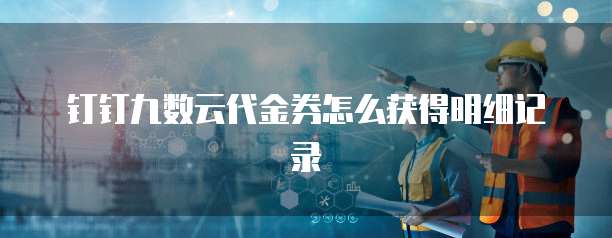 钉钉九数云代金券怎么获得明细记录