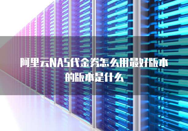 阿里云NAS代金券怎么用最好版本的版本是什么