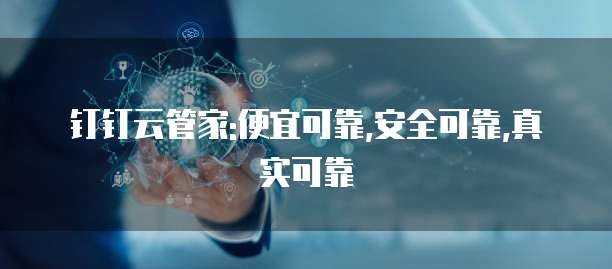 钉钉云管家:便宜可靠,安全可靠,真实可靠