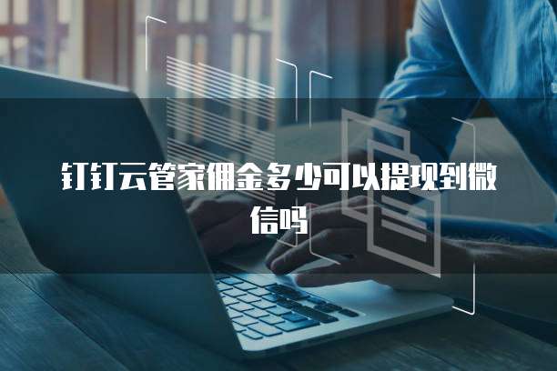 钉钉云管家佣金多少可以提现到微信吗