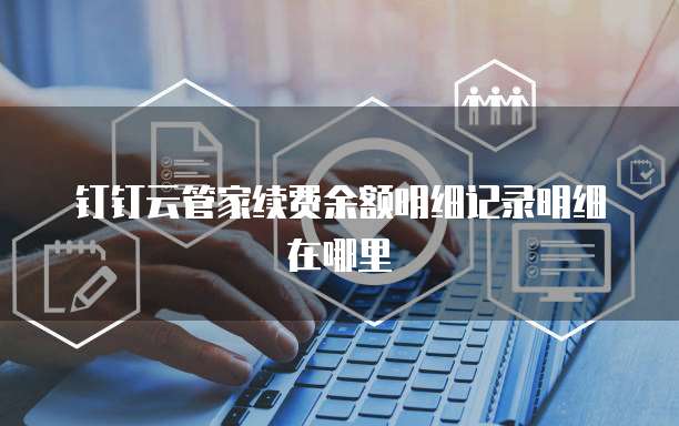 钉钉云管家续费余额明细记录明细在哪里