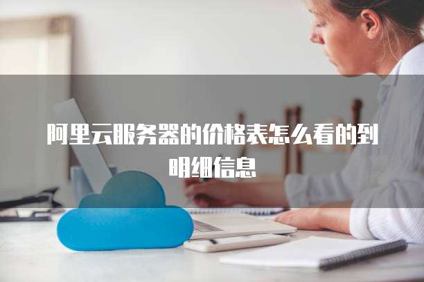 阿里云服务器的价格表怎么看的到明细信息