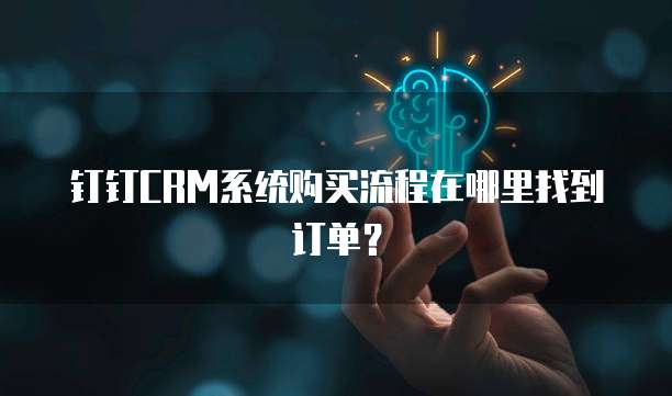 钉钉CRM系统购买流程在哪里找到订单?