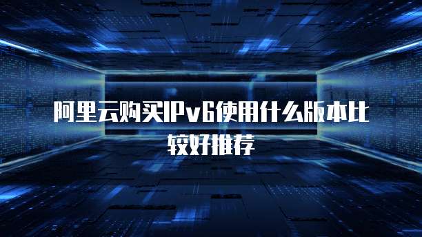 阿里云购买IPv6使用什么版本比较好推荐