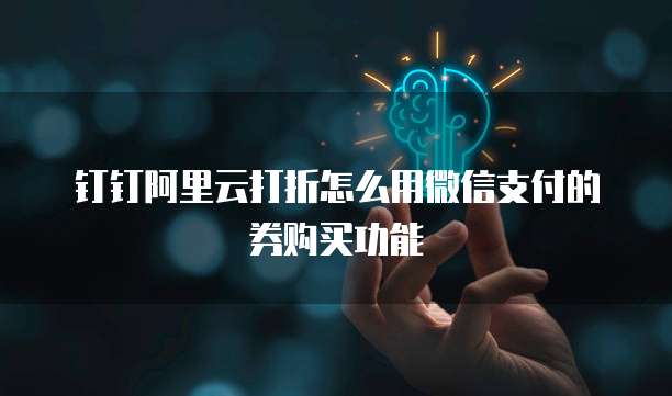 钉钉阿里云打折怎么用微信支付的券购买功能