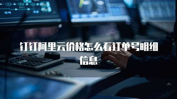 钉钉阿里云价格怎么看订单号明细信息