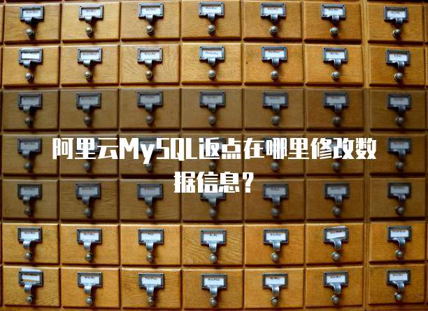 阿里云MySQL返点在哪里修改数据信息？