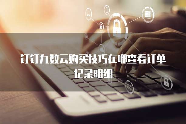 钉钉九数云购买技巧在哪查看订单记录明细