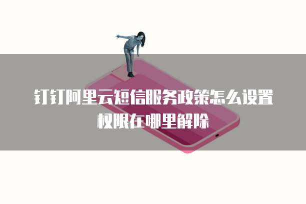 钉钉阿里云短信服务政策怎么设置权限在哪里解除