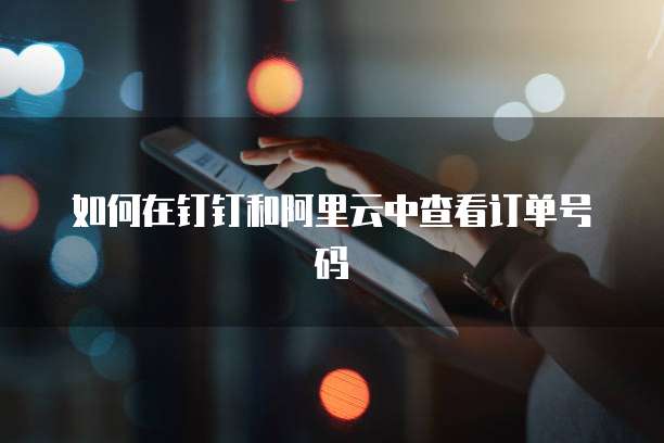 如何在钉钉和阿里云中查看订单号码