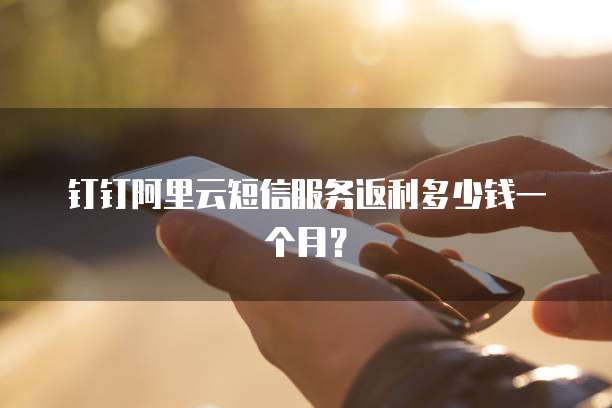 钉钉阿里云短信服务返利多少钱一个月?