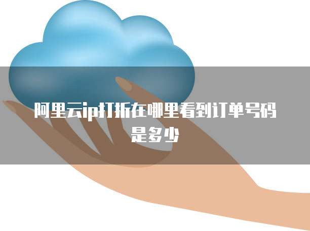 阿里云ip打折在哪里看到订单号码是多少