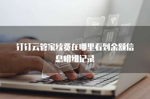 钉钉云管家续费在哪里看到余额信息明细记录