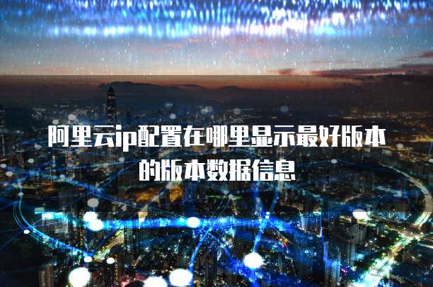 阿里云ip配置在哪里显示最好版本的版本数据信息