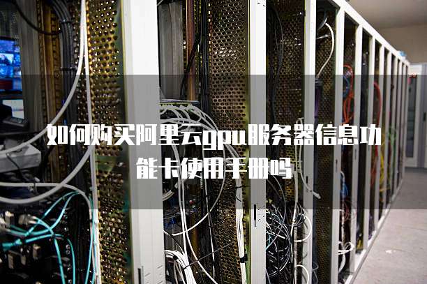 如何购买阿里云gpu服务器信息功能卡使用手册吗