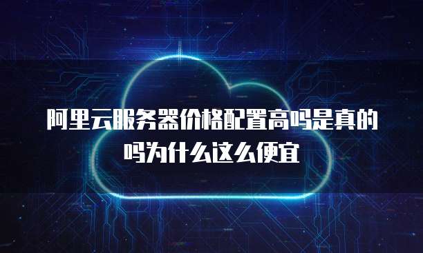 阿里云服务器价格配置高吗是真的吗为什么这么便宜