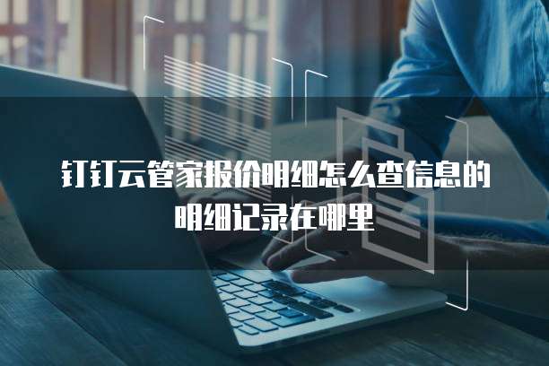 钉钉云管家报价明细怎么查信息的明细记录在哪里
