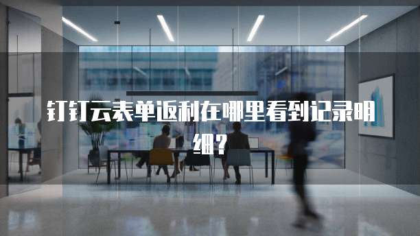 钉钉云表单返利在哪里看到记录明细?