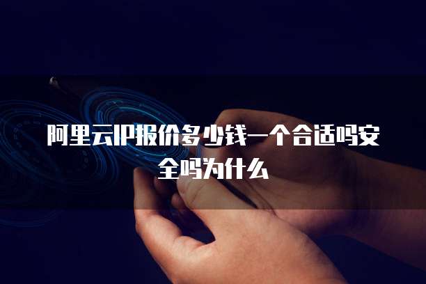 阿里云IP报价多少钱一个合适吗安全吗为什么